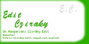 edit cziraky business card