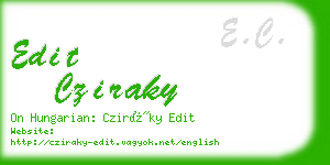 edit cziraky business card